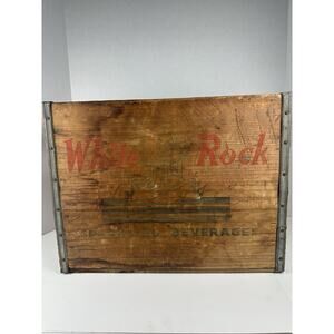Rare/Vintage White Rock Wooden Bottle Crate From Native American 50s